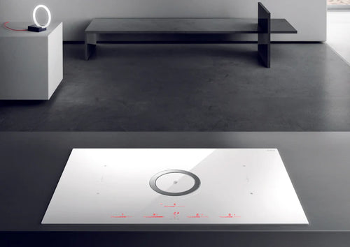 Elica NT-SWITCH-DO-WH - White 80cm Venting Induction Hob - 4 Cooking Zones - A+ Rated