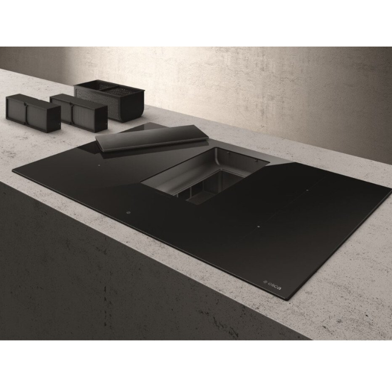 Elica NT-ALPHA - Black 4 Zone Venting Hob - A energy