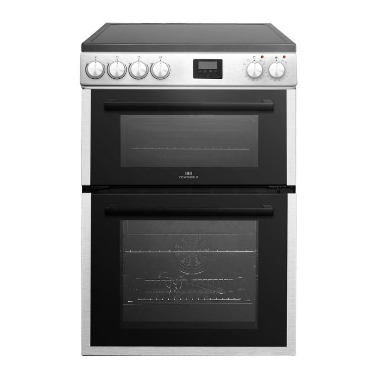 New World NWDO60CS - Silver 4 Zone Electric Double Oven - Manual cleaning - A energy