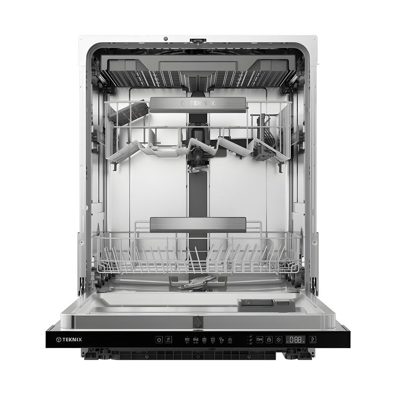 Teknix TX3BD608 - Black Full Size Dishwasher - 15 Place Settings - C Energy Rating