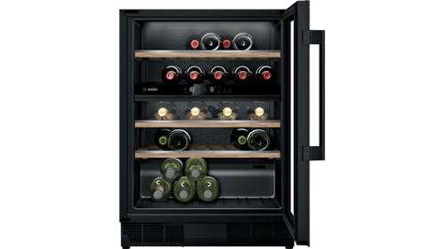 Bosch KUW21AHG0G - Black 44 Bottle Capacity Wine Cooler - G energy