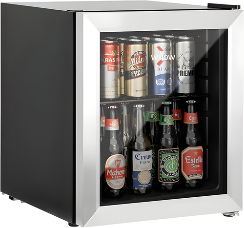 Willow WBC48SS - Stainless Steel 48L Table Top Fridge - Triple Glazed Door - E Energy Rating