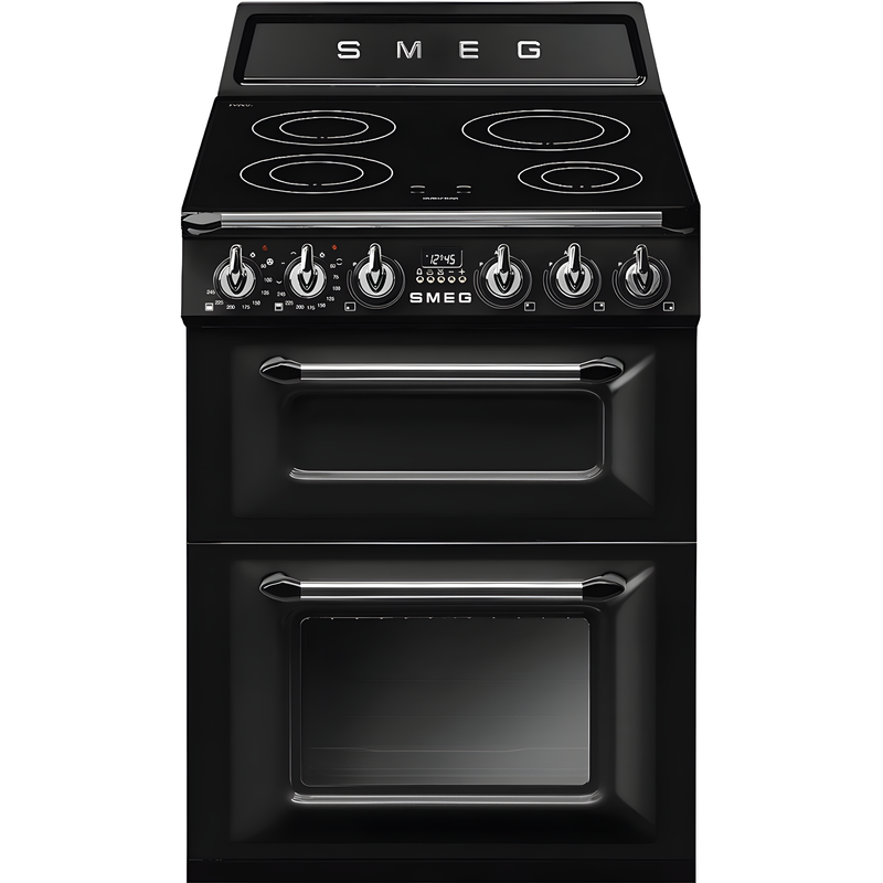 Smeg TR62IBL2 - Black Induction Electric Cooker - Double Oven - A Rated