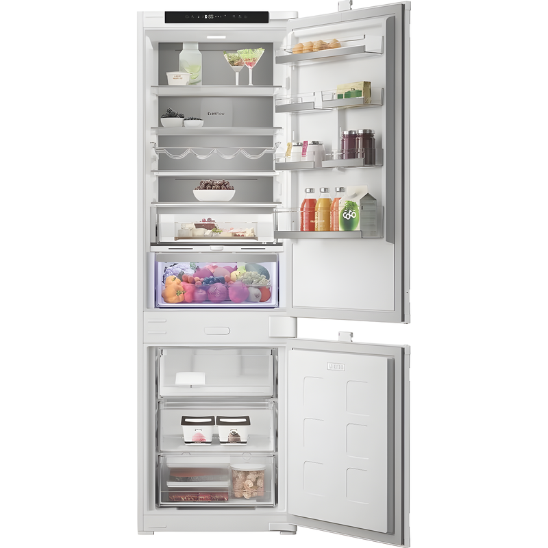 Hotpoint HPK2 5293 B5UK - Zinc Metal 70/30 Integrated Fridge Freezer - 270L - D Energy