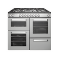Inalto IR100DFMCSL - Silver 100cm Range Cooker - Dual Fuel - AAA Energy