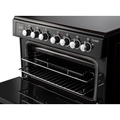 Rangemaster CLA60ECBL/C - Black Ceramic Electric Cooker - 69/39L Capacity - A Energy Rating