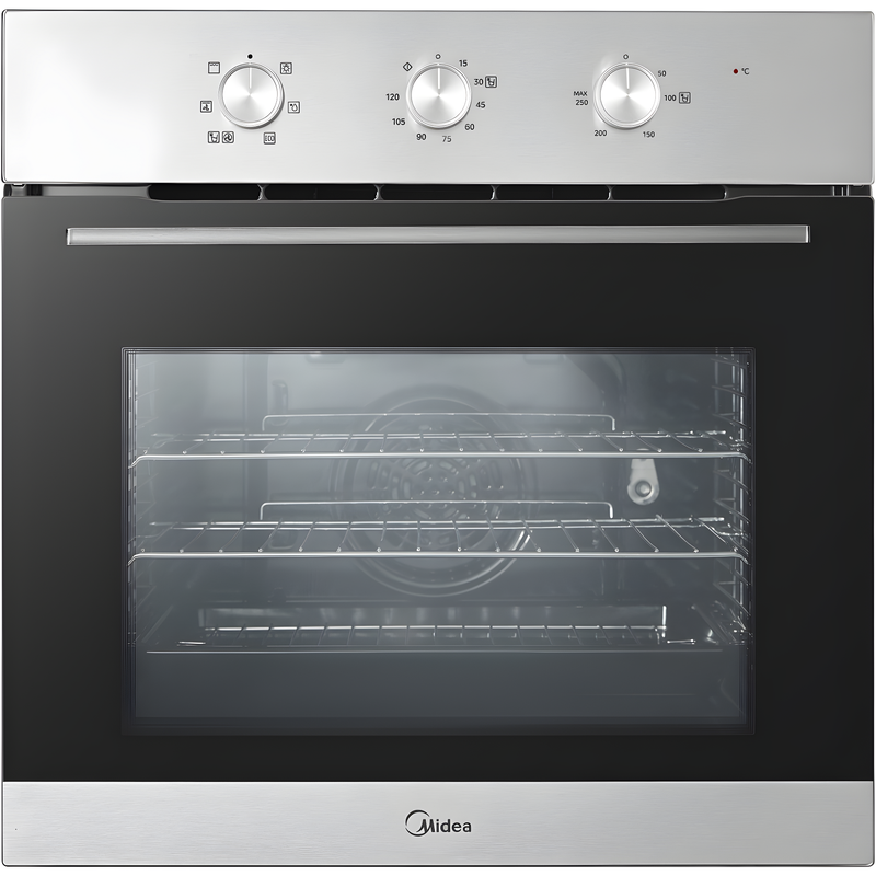 Midea MBO65M90M1-SS - Stainless Steel Built-In Electric Single Oven - 70L - A Energy