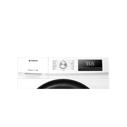 Teknix TKHP8HW - White 8KG Heat Pump Tumble Dryer - A++ Energy