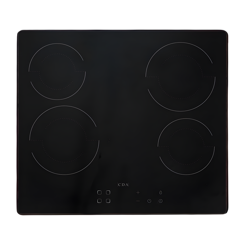 CDA SCC060FR - Black 4 Zone Ceramic Hob - 6kW - Electric