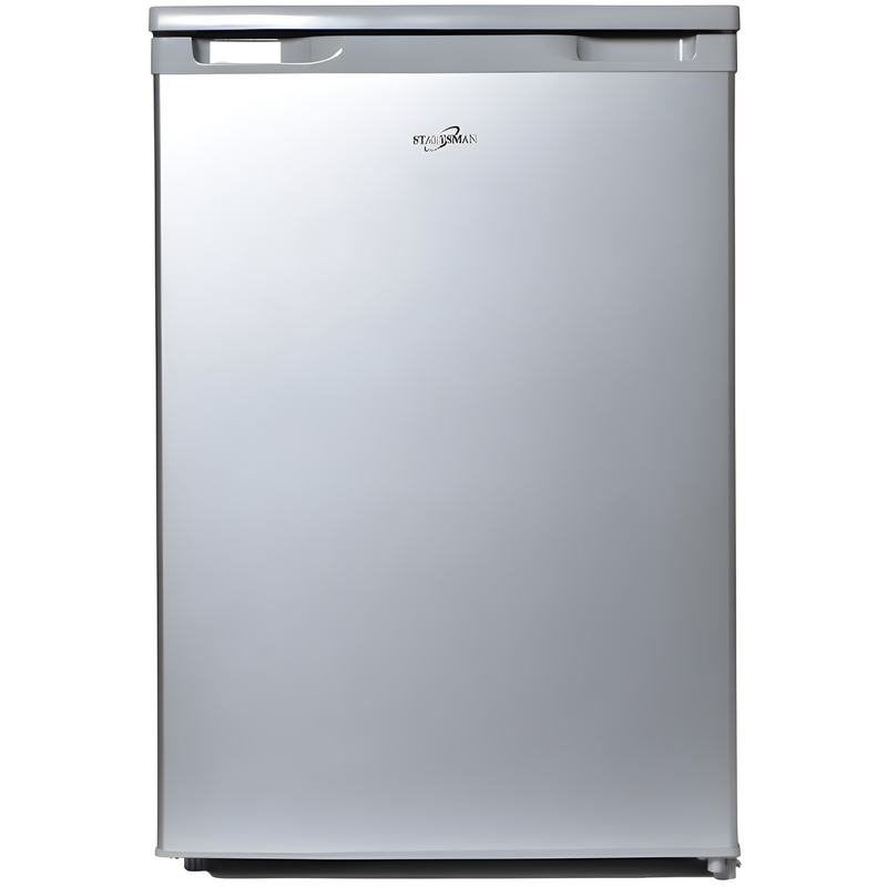 Statesman R155S - 55.3cm Silver Undercounter Fridge with icebox - F energy