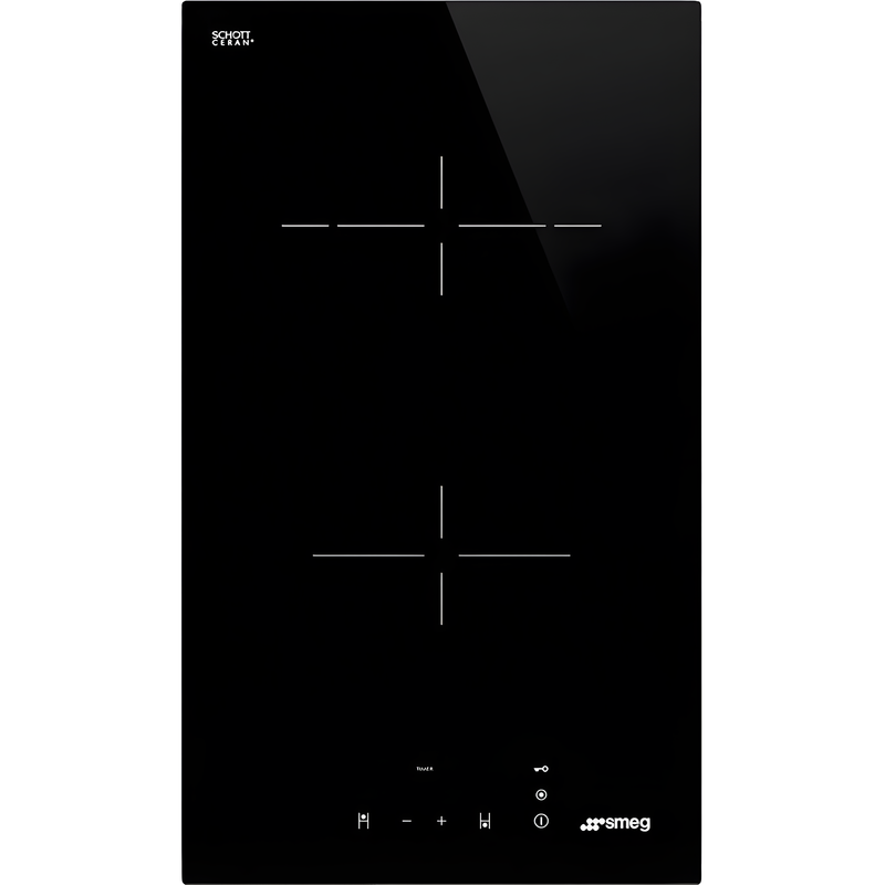 Smeg SE232TD1 - Black 2 Zone Ceramic Domino Hob - 30cm