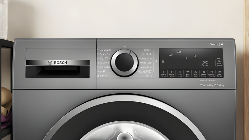 Bosch WNG254R1GB - Graphite 10.5KG/6KG Washer Dryer - 1400 RPM - A/D energy