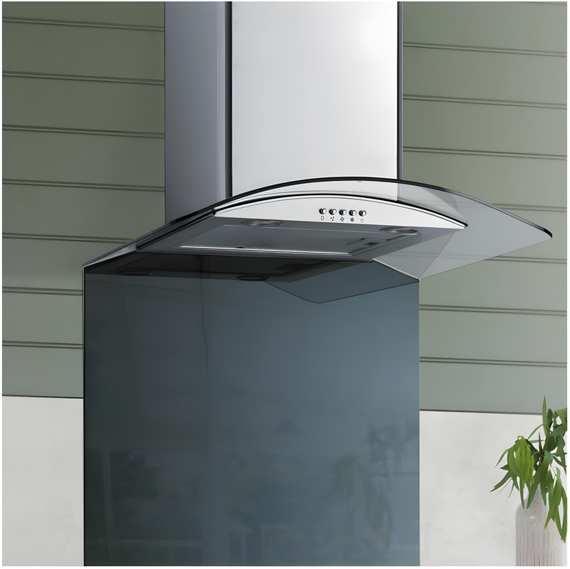 Caple TSBCURVE700 - Black Splashback