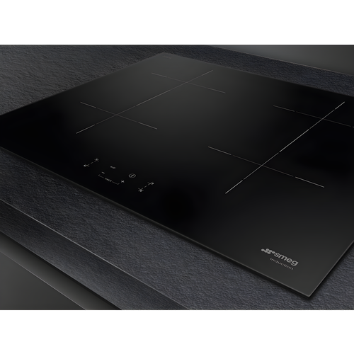 Smeg SIB2641D - Black 60cm 4 Zone Induction Hob - Touch Controls - 9 Power Levels