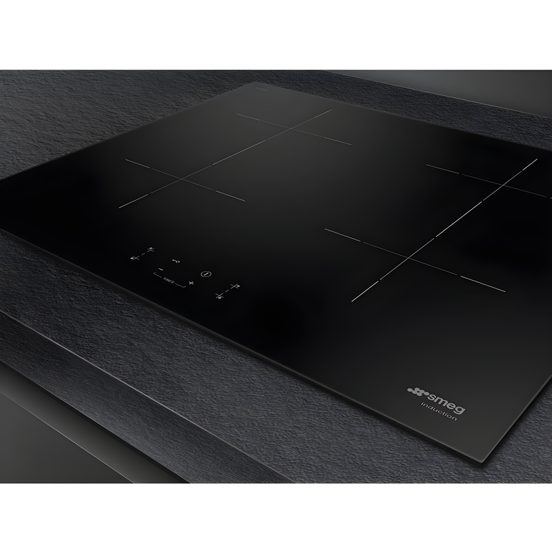Smeg SIB2641D - Black 60cm 4 Zone Induction Hob - Touch Controls - 9 Power Levels
