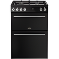 Belling FSA VISION 60DF BSS - Black Dual Fuel Cooker with Double Oven - 60cm 99L - A Rated