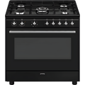 Smeg CX91GMBL - Black Dual Fuel Cooker - A energy