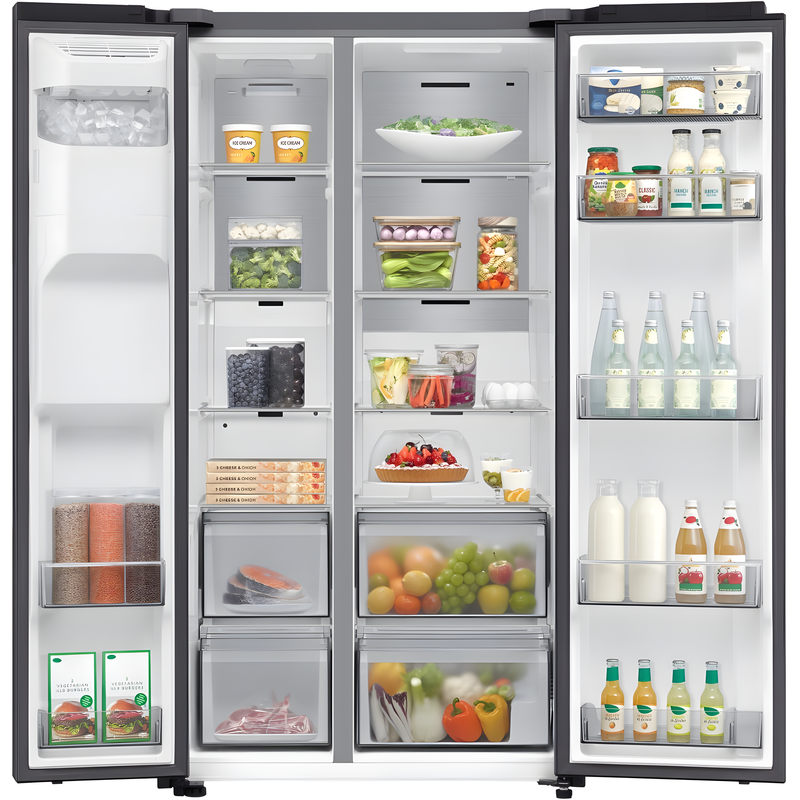 Samsung RS70F66KCFEU - Black American Fridge Freezer - 634L Capacity - C Energy Rating