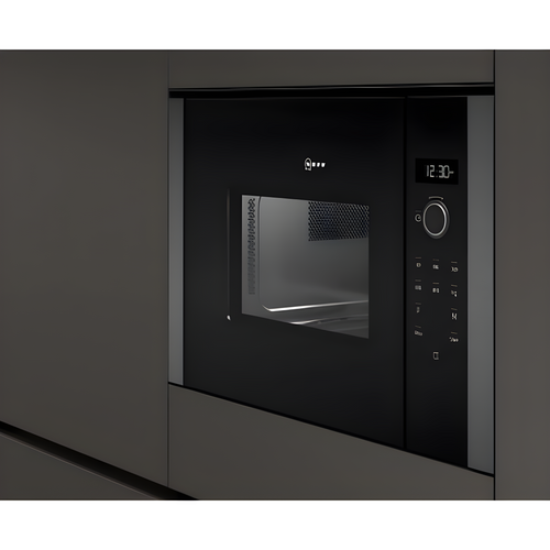 Neff HLAWD23G0B - Grey Built in Electric Microwave - Hydrolytic cleaning