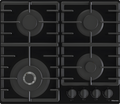 Hisense GG663BHF - 60cm Gas Hob - 4 Zones - Built-in