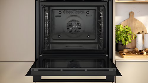 NEFF B1DCC0AK3B - Black Single Oven - 71L Built-In - A+ Energy