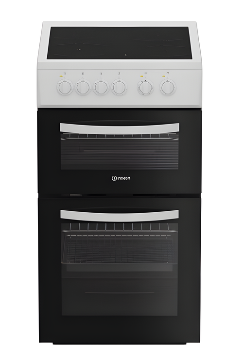 Indesit ITE5VMW - White Electric Cooker - 54L Ceramic Hob - A/A Energy Rated
