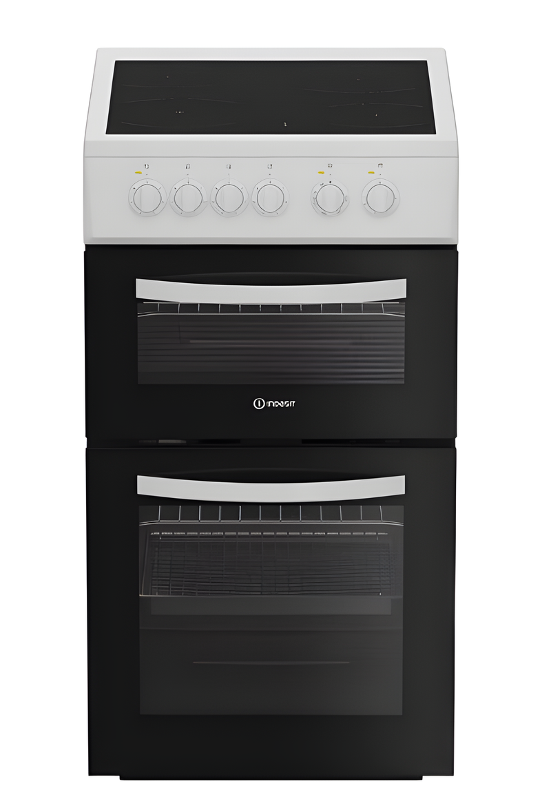 Indesit ITE5VMW - White Electric Cooker - 54L Ceramic Hob - A/A Energy Rated