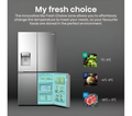 HISENSE RQ760N4SASE - Stainless Steel American Fridge Freezer - 584L Total Capacity - E Energy Rating