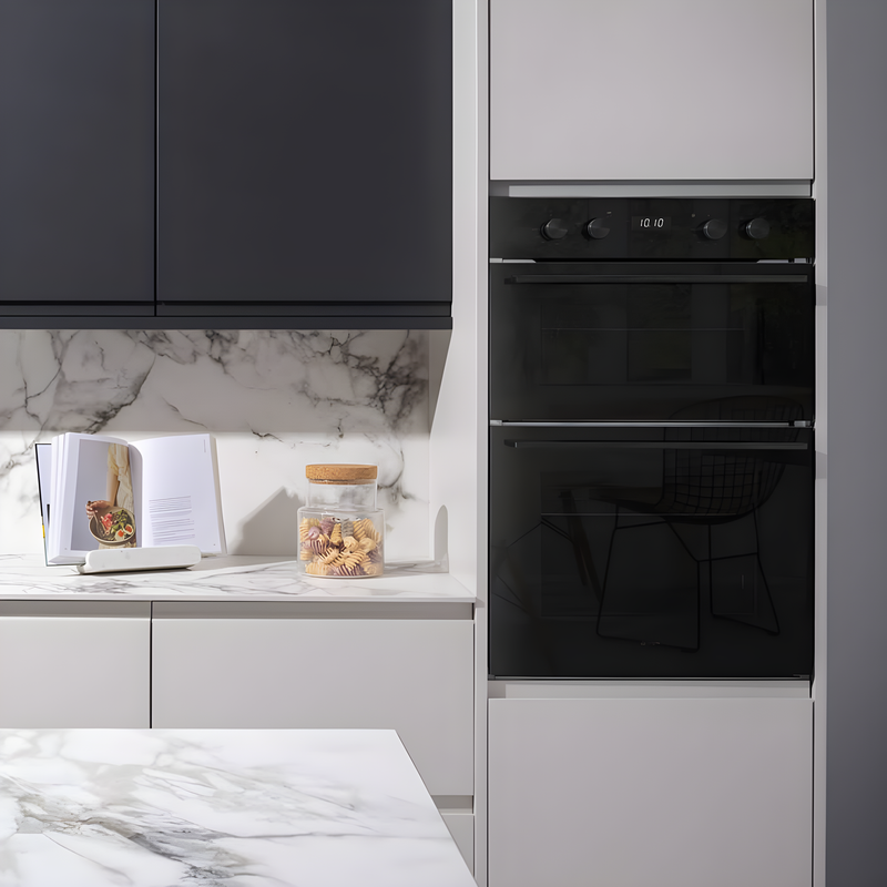 Caple C3371BG - Black Glass Double Ovens - 40/61L Capacity - B Energy Rating