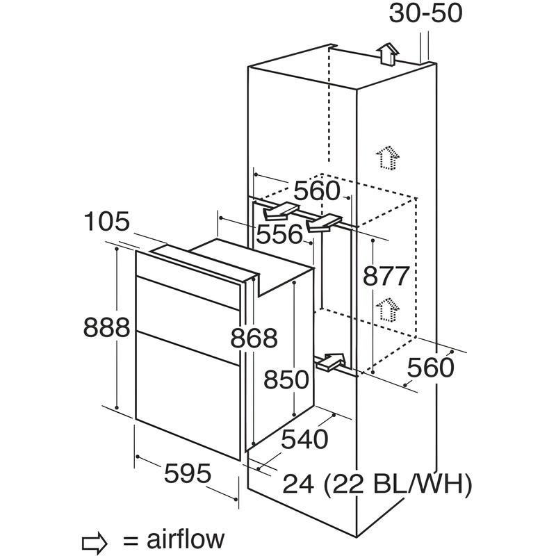 CDA DC941SS - Stainless steel Built in Electric Double Oven - A/A energy
