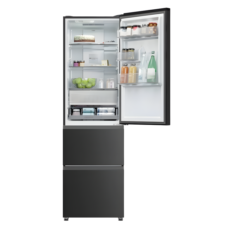 Haier HTR3518ENMTK - Black Fridge Freezer - 303L Total No Frost