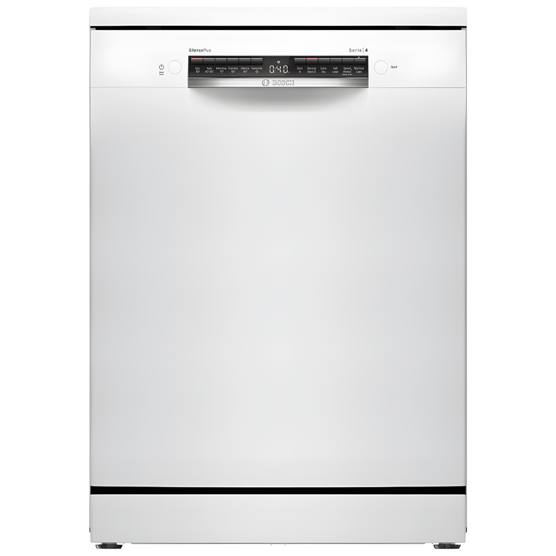 Bosch SMS4EKW06G - White Freestanding Dishwasher - B energy