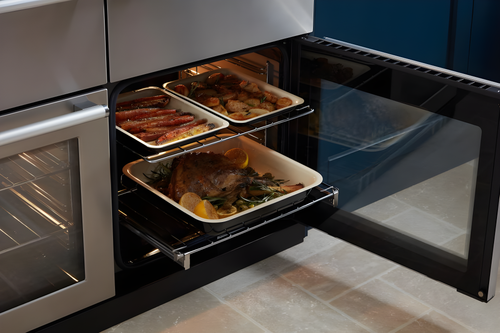Rangemaster Nexus 110 NEXO110DFPCBL/CM1 - Charcoal Black Dual Fuel Range Cooker - 110cm - A Energy
