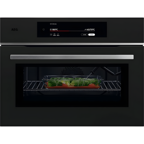 AEG TK9NK821T - Black Single Oven with Microwave - 44L Built-in