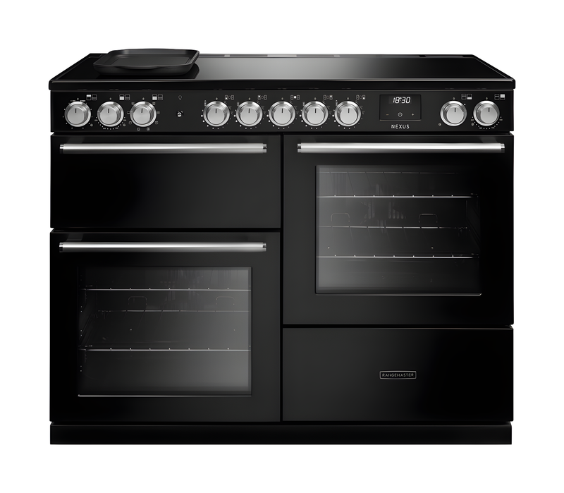Rangemaster Nexus 110 - Charcoal Black Range Cooker - Induction - 5 Zones - A/A Energy