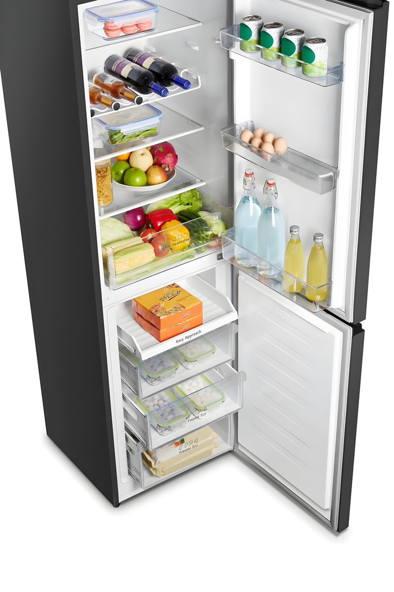 Hisense RB327N4ABD - Black/Stainless Steel Fridge Freezer - 55cm 50/50 Total No Frost - D Energy