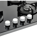 Belling GTG603RI - Black 60cm 4 Burner Gas Hob - Black on Glass - A