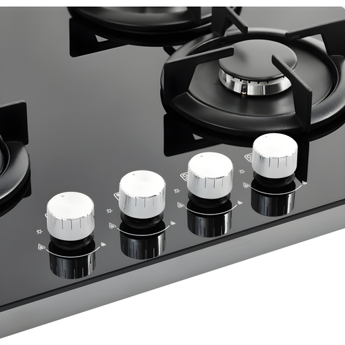Belling GTG603RI - Black 60cm 4 Burner Gas Hob - Black on Glass - A