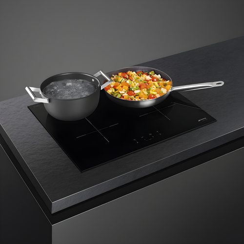 Smeg SIB2641D - Black 60cm 4 Zone Induction Hob - Touch Controls - 9 Power Levels