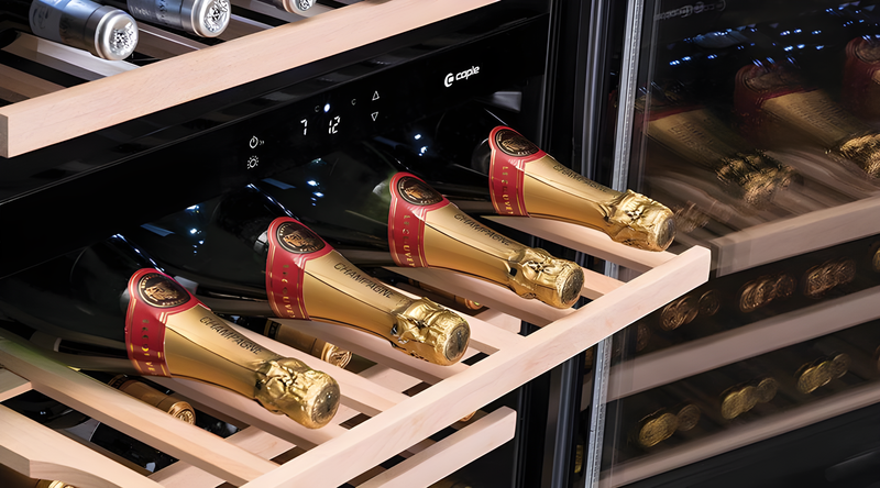 Caple WI6135 - Stainless Steel Built-In Wine Cooler - 46 Bottles Dual Zone