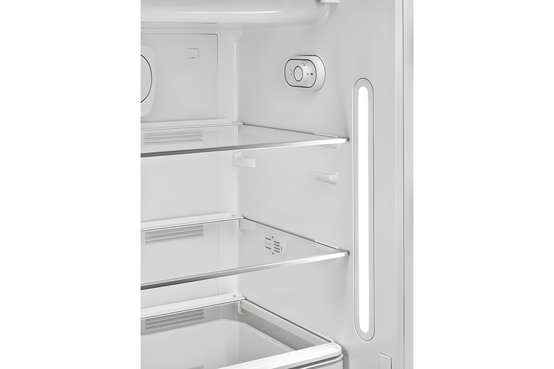 Smeg FAB28RSV6 - Grey 50's Style Freestanding Fridge - 270L Capacity - C Energy Rating