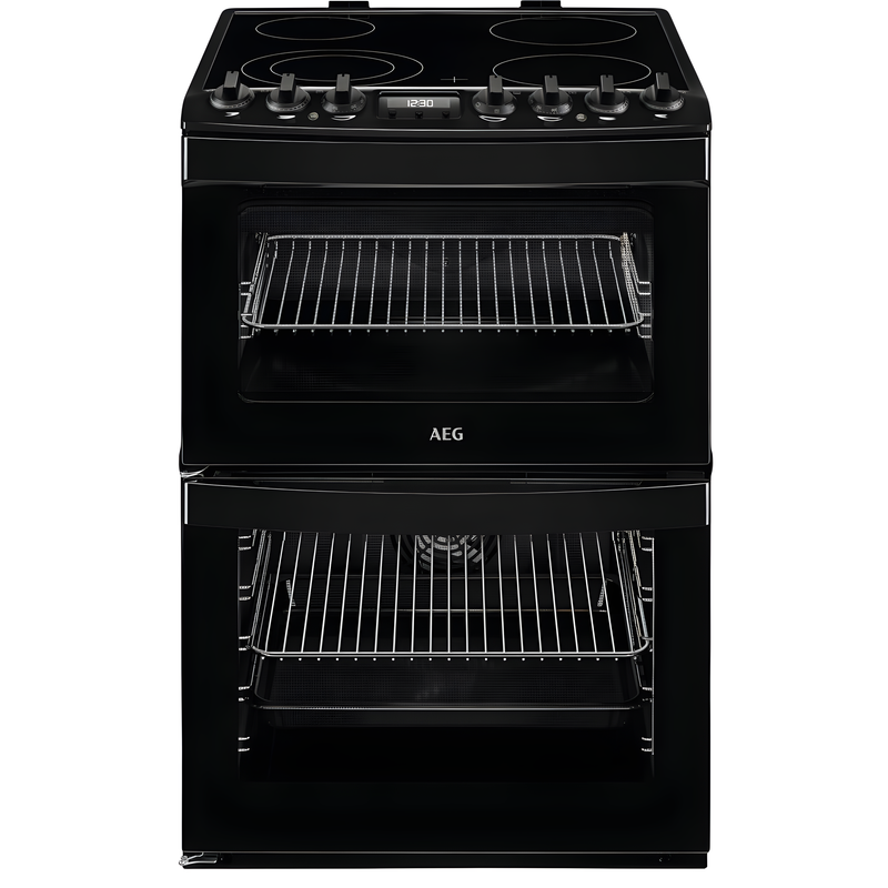 AEG CCB6741ACB - Black Ceramic Electric Cooker - Double Oven - 73/39L - A Energy