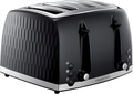 Russell Hobbs 26071 - Black 4 Slice Toaster - Extra Wide Slots - 1500W Power
