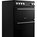 Belling FSA VISION 60E BSS 444412050 - Black & Silver Steel Freestanding Electric Ceramic Cooker - 99L Double Oven - A Energy