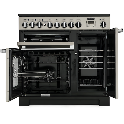 Rangemaster Professional Deluxe PDL90EICB/C - Charcoal Black 90cm Range Cooker - A Energy Rated