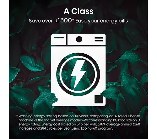 Hisense WD5S1045BW - White 10.5KG Washer Dryer - 1400 RPM - D Energy Rating