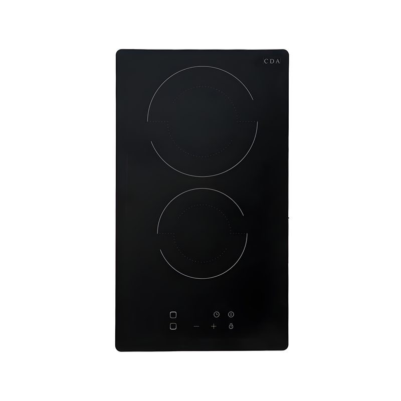 CDA SCC030FR - Black 30cm Domino Ceramic Hob - 2 Cooking Zones