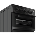 Beko KDG583K - Black 50cm Double Cavity Gas Cooker - 4 Burner Gas Hob - A+ Energy
