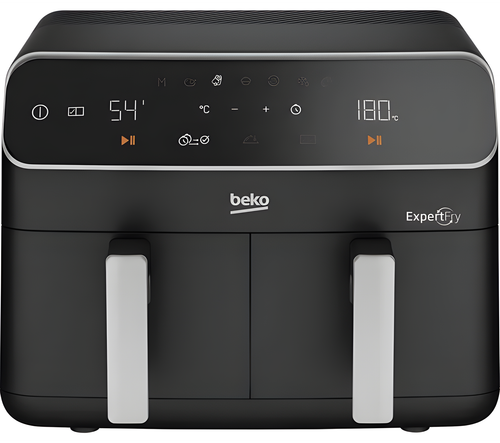 BEKO FRL5387B - Black 8.5L Dual Zone Air Fryer - Smart Finish & Match Cook