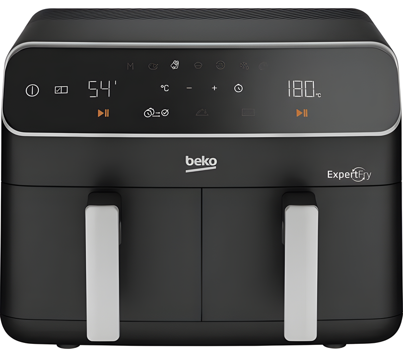 BEKO FRL5387B - Black 8.5L Dual Zone Air Fryer - Smart Finish & Match Cook
